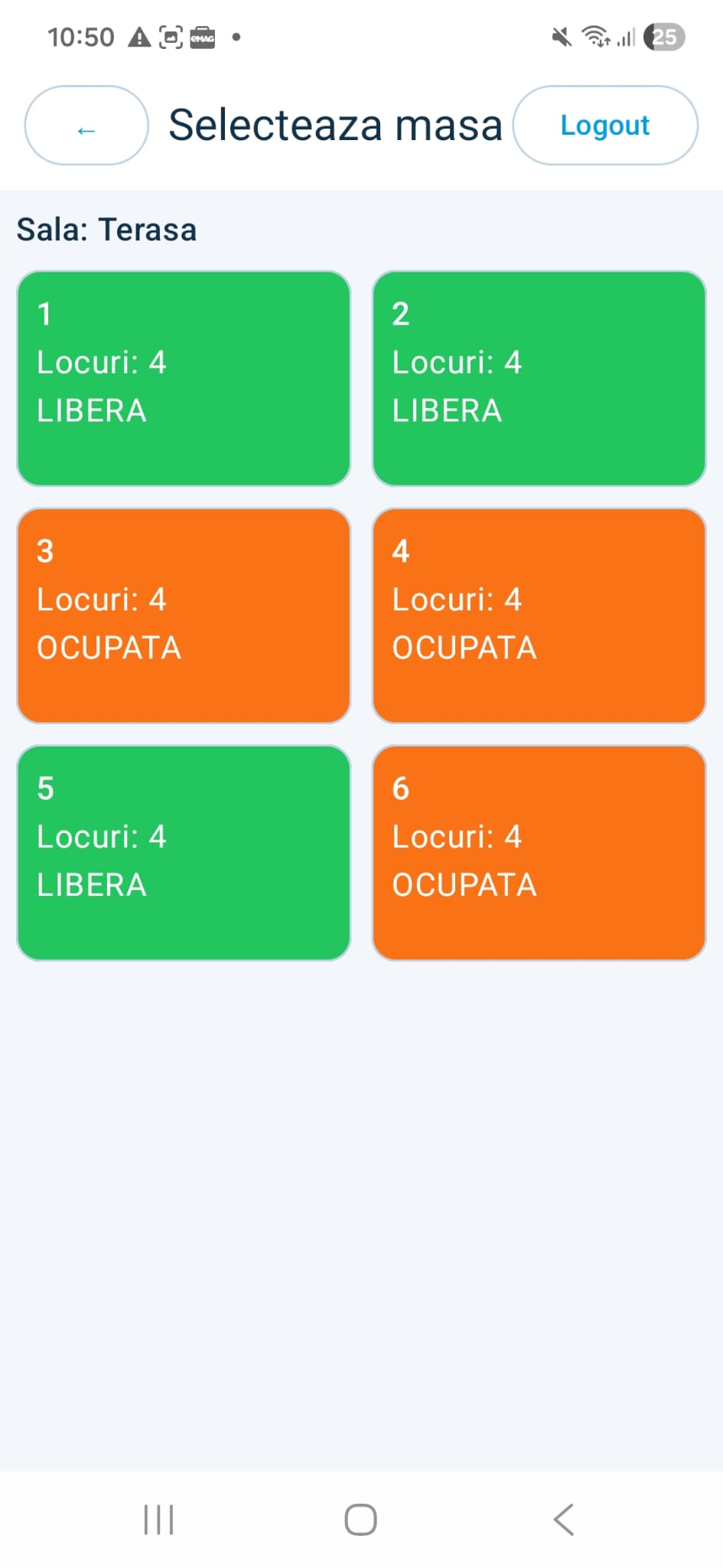 Autentificare aplicatie mobila