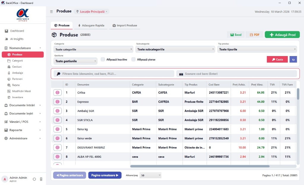 BackOffice SoftOK 2.0 - control operational